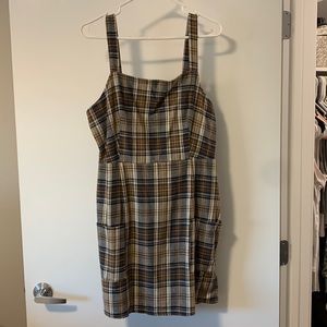American Eagle Brown Plaid Jumper